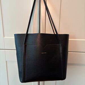 Pixie Mood Black Vegan Leather Tote Bag Large Shoulder Bag Work Purse
